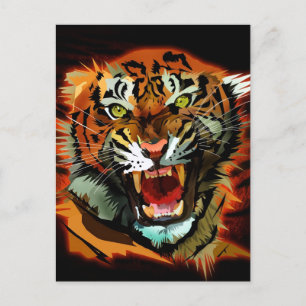 Tiger Roar Postkarte