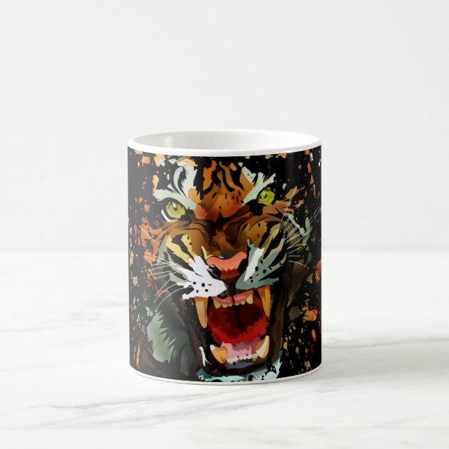 Tiger Roar - Spritzer Kaffeetasse (Mittel)