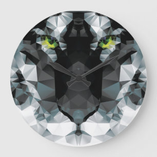 Tiger Round (Large) Wall Clock Große Wanduhr