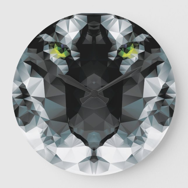 Tiger Round (Large) Wall Clock Große Wanduhr (Vorderseite)