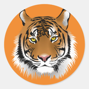 TIGER RUNDER AUFKLEBER