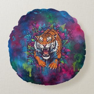 Tiger Rundes Kissen
