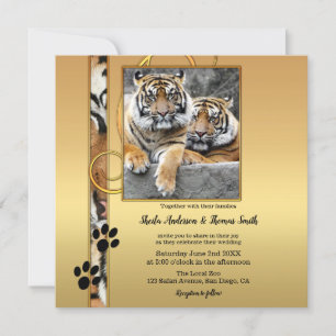 Tiger Safari Zoo Einladung Hochzeit