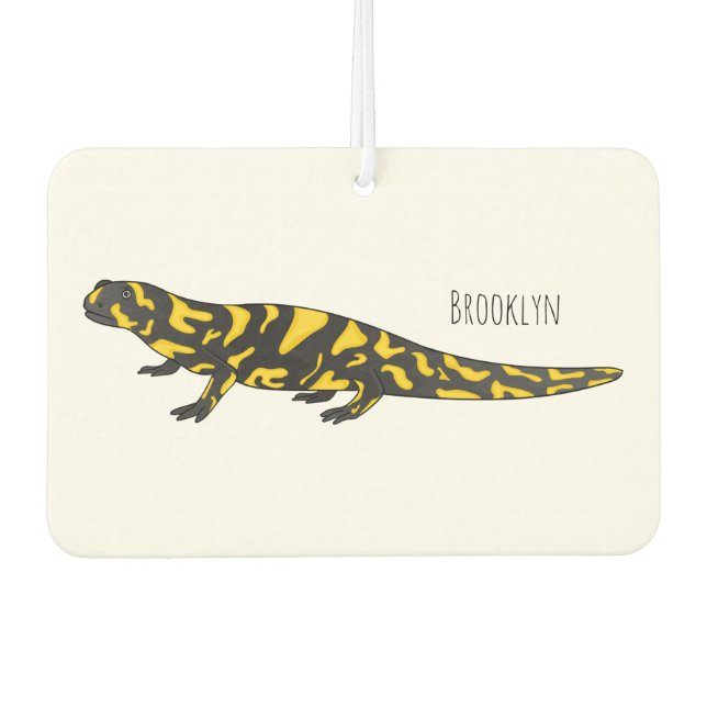 Tiger-Salamander-Cartoon Autolufterfrischer (Vorderseite)