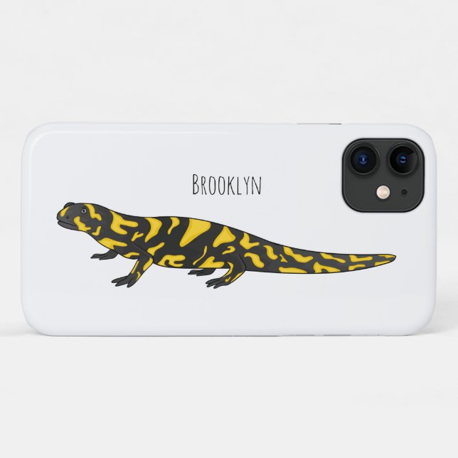 Tiger-Salamander-Cartoon Case-Mate iPhone Hülle (Rückseite (Horizontal))