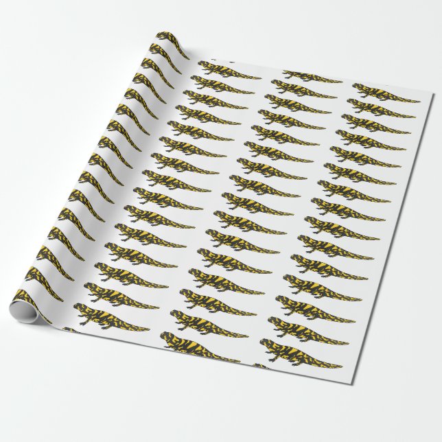 Tiger-Salamander-Cartoon Geschenkpapier (Ungerollt)