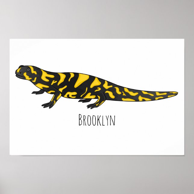 Tiger salamander cartoon illustration poster (Vorne)