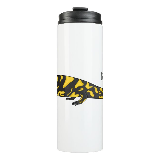 Tiger-Salamander-Cartoon Thermosbecher (Vorderseite)