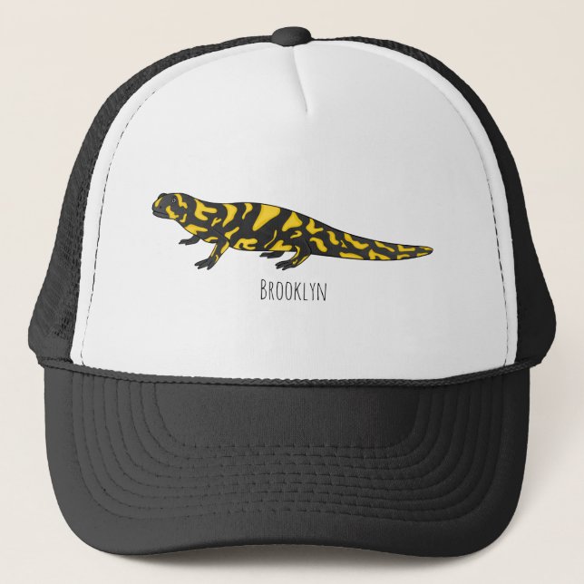 Tiger-Salamander-Cartoon Truckerkappe (Vorderseite)