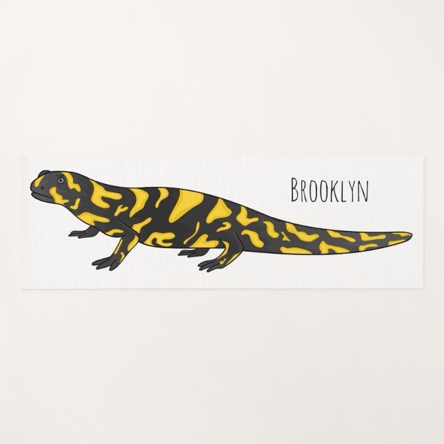 Tiger-Salamander-Cartoon Yogamatte (Vorderseite (Horizontal))
