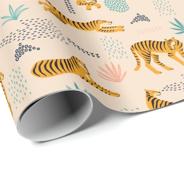 Tiger Sanctuary Wrapping Paper Geschenkpapier (Rolleneckpunkt)