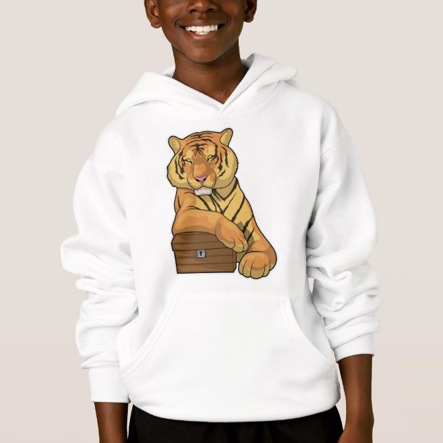 Tiger Schatztruhe Hoodie (Vorderseite)