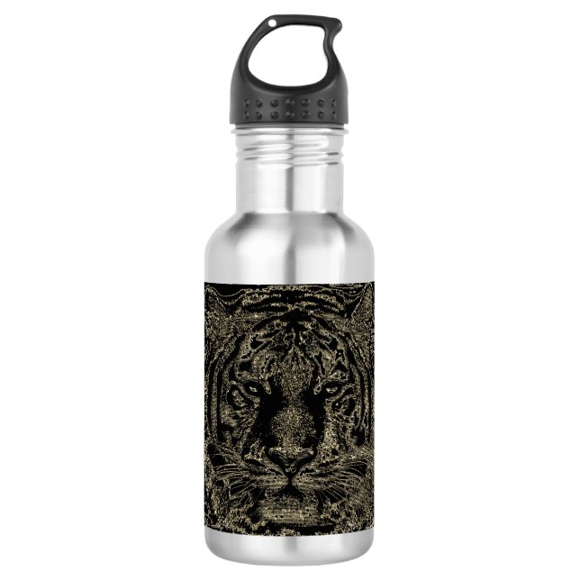 Tiger-schöne Kunst 5 - Edelstahlflasche (Vorderseite)