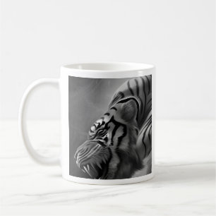 Tiger Schwarz und Weiß Kaffeetasse