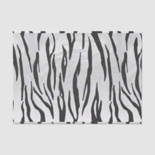 Tiger-Schwarzweiss-Druck Seidenpapier