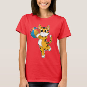 Tiger Schwimmen Wasserball Sommer T-Shirt