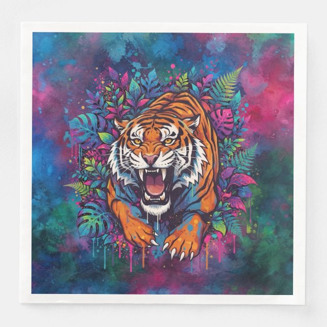 Tiger Serviette (Vorderseite)