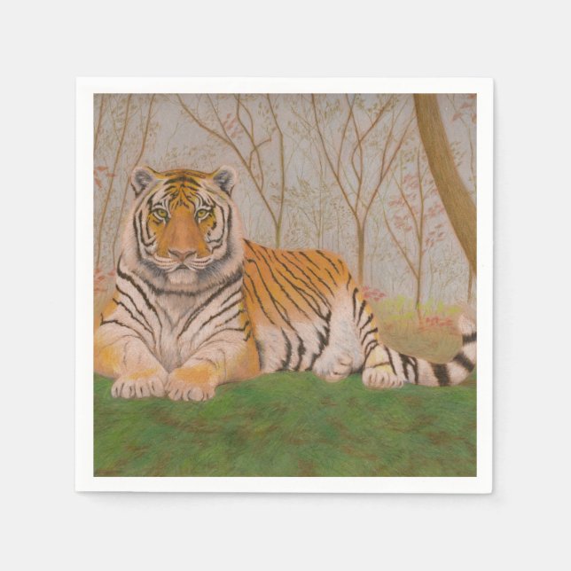 Tiger Serviette (Vorderseite)