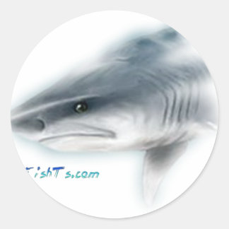 Tiger Shark Head Runder Aufkleber