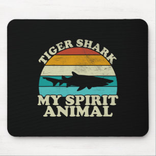 Tiger Shark My Spirit Animal - Vintager Fischfang Mousepad