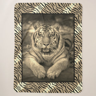 Tiger Sherpa Blanket Sherpadecke
