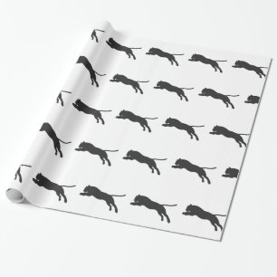 Tiger-Silhouette - Hintergrundfarbe auswählen Geschenkpapier