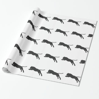 Tiger-Silhouette - Hintergrundfarbe auswählen Geschenkpapier
