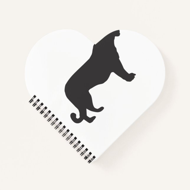 Tiger-Silhouette Notizbuch (Vorderseite)