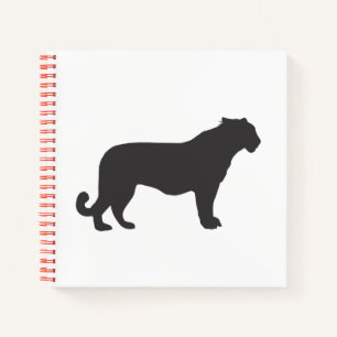 Tiger-Silhouette Notizbuch