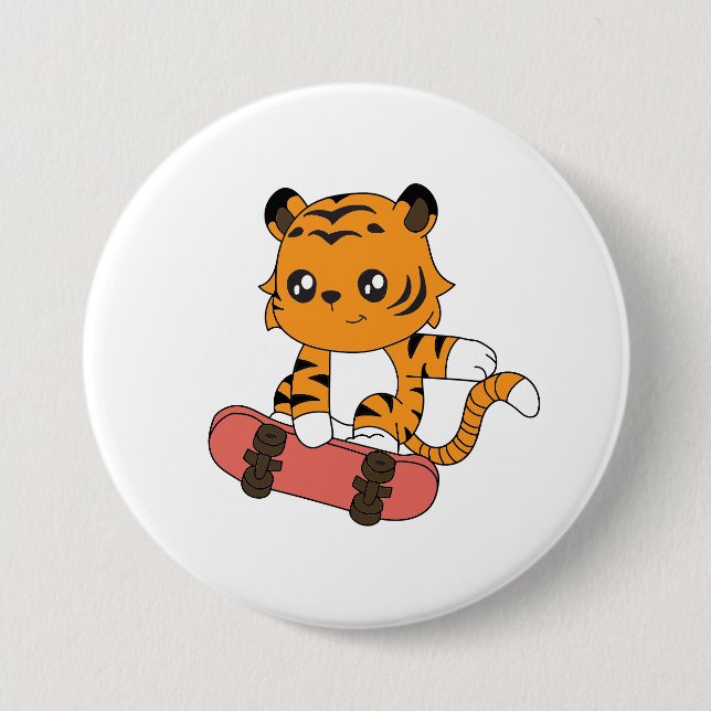 Tiger Skating Button (Vorderseite)