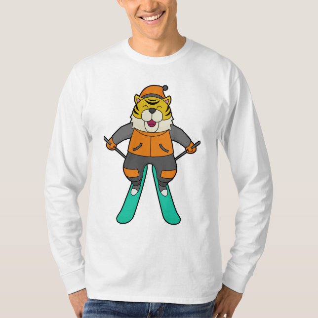 Tiger Skier Ski T-Shirt (Vorderseite)