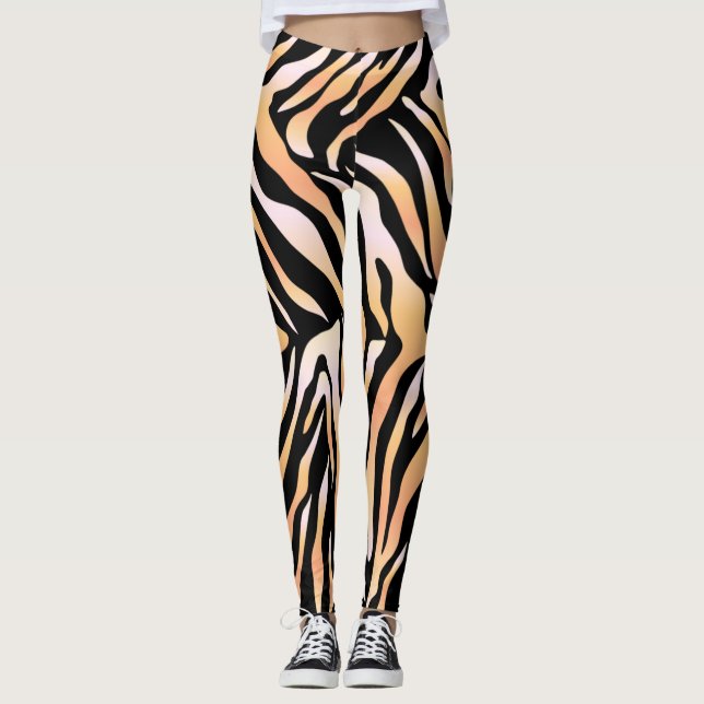 Tiger-Skin-Design Leggings (Vorderseite)