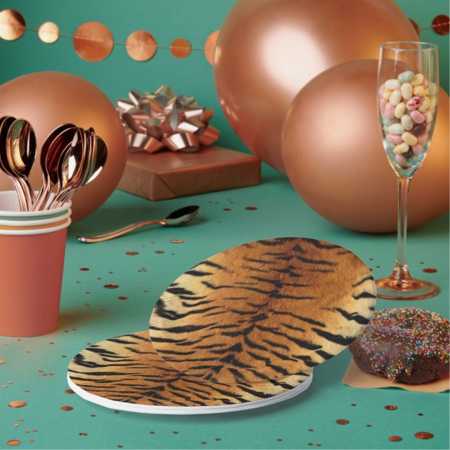Tiger Skin Print Pappteller (Multi)