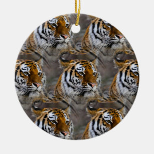 Tiger Skin Print, Safari Animal Gift Muster Keramik Ornament
