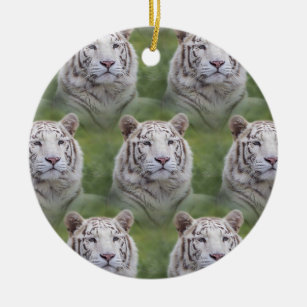 Tiger Skin Print, Safari Animal, Männer Frauen Kin Keramik Ornament