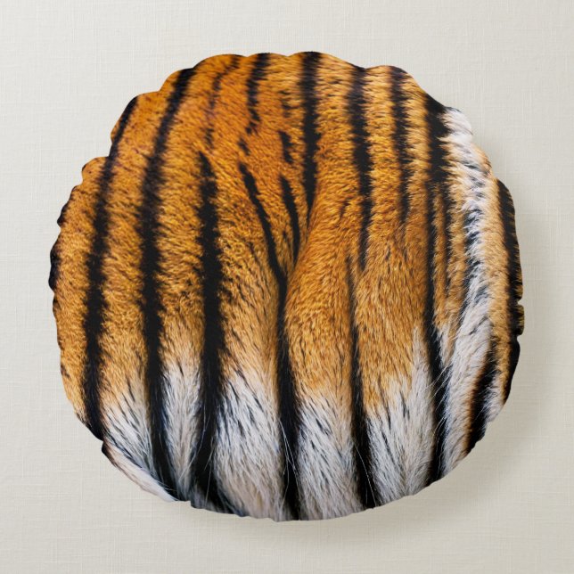 Tiger Skin Rundes Kissen (Vorderseite)