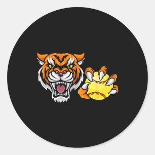 Tiger Softll Ll Cartoon-Charakter-Design Runder Aufkleber
