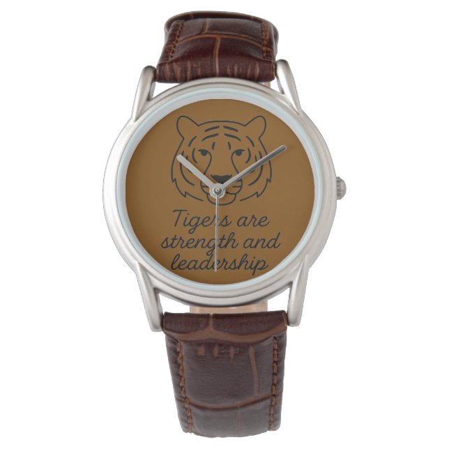 Tiger Spirit: Stärke und Führung Armbanduhr (Vorderseite)