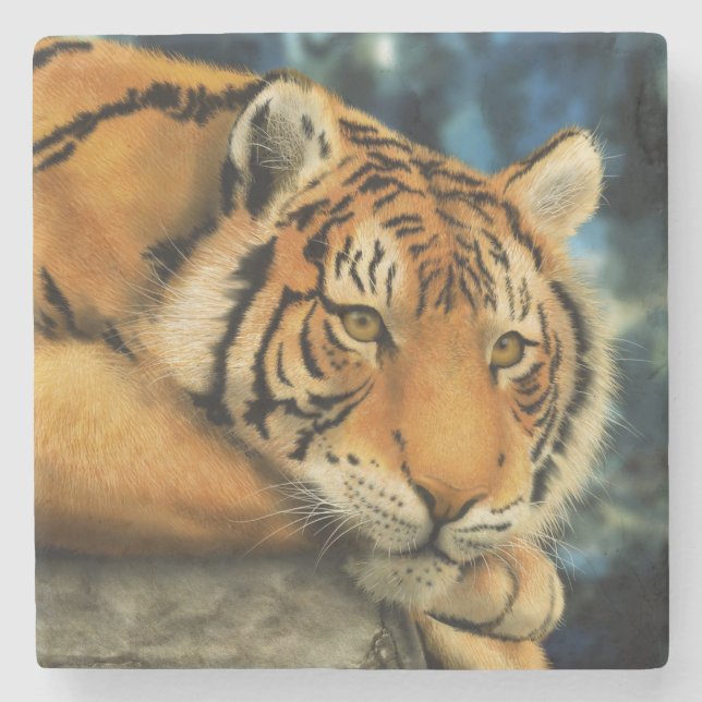 Tiger Steinuntersetzer (Vorderseite)