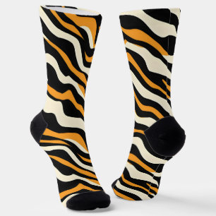 Tiger Stipes Pattern Socken
