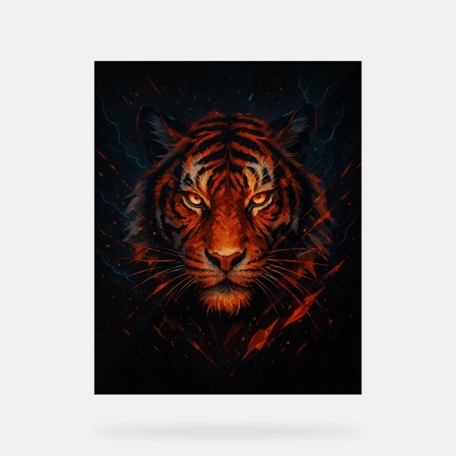 Tiger Storm - Energie entfesselt Acrylschild (Vorderseite)