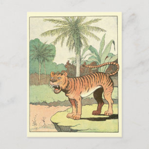 Tiger Story Book Postkarte