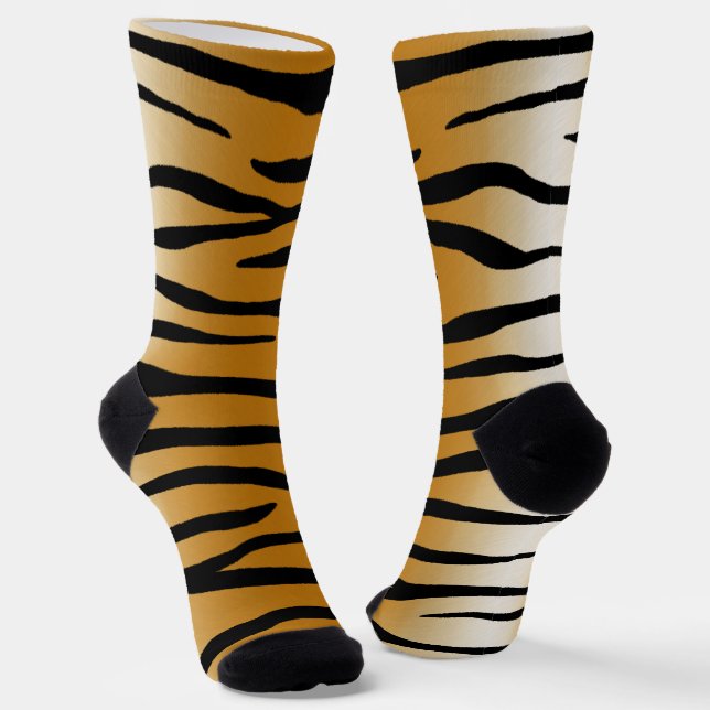 Tiger Streifen Exotic Animal Print Funny Socken (Gewinkelt)