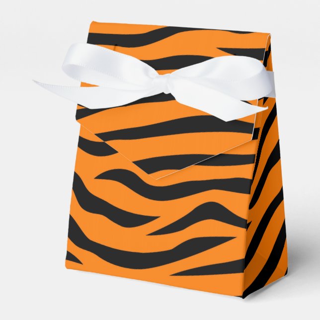 Tiger Streifen für Orange und Schwarze Tiere Geschenkschachtel (Vorderseite)