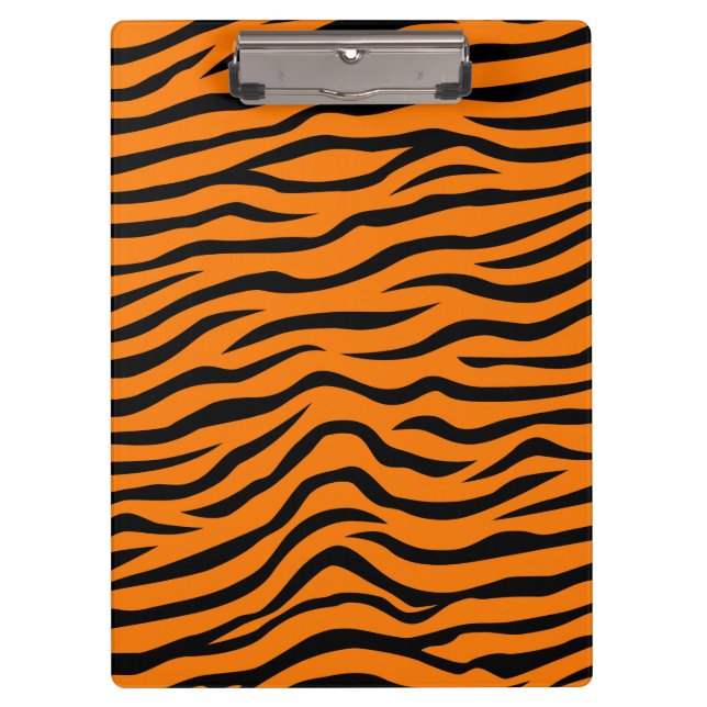 Tiger Streifen für Orange und Schwarze Tiere Klemmbrett (Vorderseite)