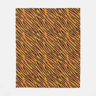 Tiger-Streifen-Muster Fleecedecke