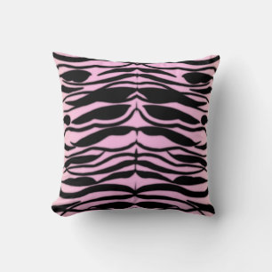 Tiger-Streifen Muster in Bubblegum Pink Kissen