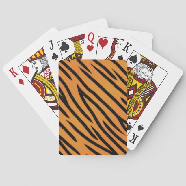 Tiger-Streifen-Muster Spielkarten (Rückseite)