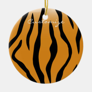 Tiger Streifen Muster Thunder_Cove Keramik Ornament