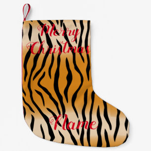 Tiger Streifen Muster Thunder_Cove Kleiner Weihnachtsstrumpf